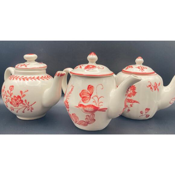 Williamsburg Tea Time Collection 3 Different One Cup Tea Pots NIP Andrea Sadek - Picture 6 of 14